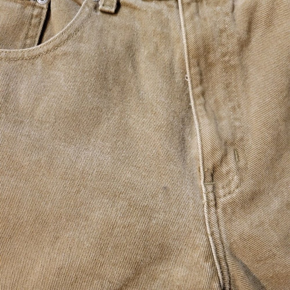 Vintage Perry Ellis America Mens Brown Tapered Denim Jeans 33x30 - Picture 11 of 11